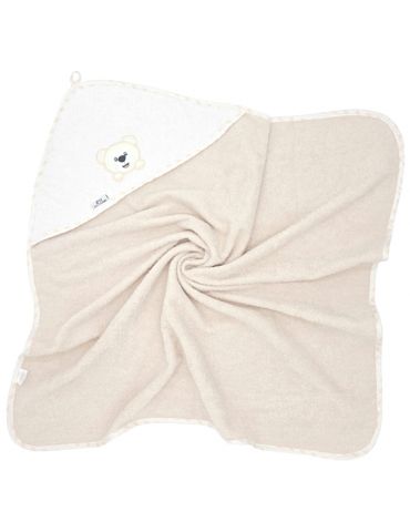 Bocioland Okrycie kąpielowe Miś 100/100 piaskowe
