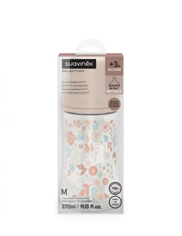 Suavinex Butelka o średnim przepływie Sx Pro 270ml Wonderland różowy Liberty