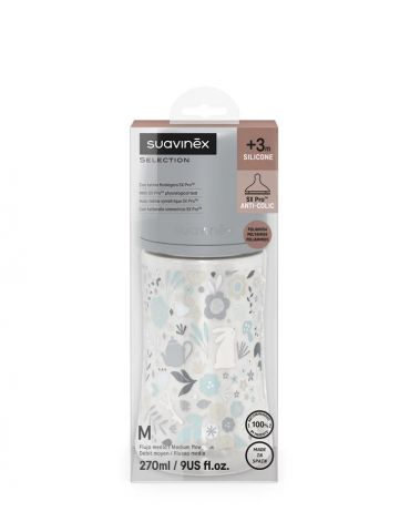 Suavinex Butelka o średnim przepływie Sx Pro 270ml Wonderland niebieska Liberty