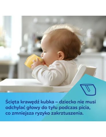 Canpol Babies Sprytny otwarty kubek do nauki picia dla dzieci 180ml turkusowy