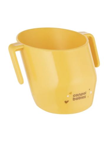 Canpol Babies Sprytny otwarty kubek do nauki picia dla dzieci 180ml żółty