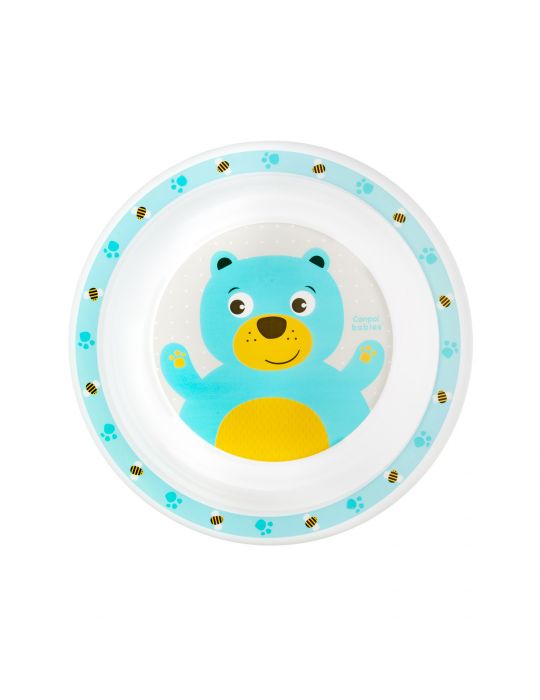 Canpol Babies Talerz plastikowy dla dziecka Cute Animals turkusowy