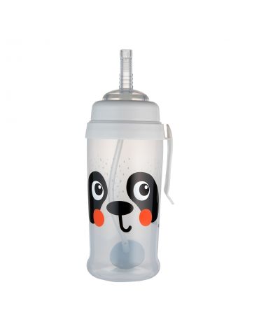 Canpol Babies Bidon niekapek z rurką i odważnikiem BabiesBoo Panda Canpol Babies Bidon niekapek z rurką i odważnikiem BabiesBoo Panda