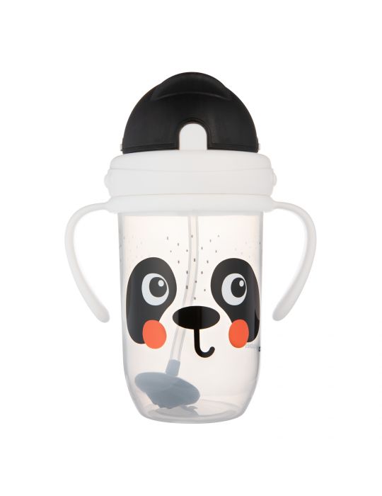 Canpol Babies Kubek niekapek z rurką i odważnikiem BabiesBoo 270 ml panda