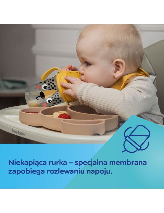 Canpol Babies Kubek niekapek z rurką i odważnikiem BabiesBoo 270 ml panda