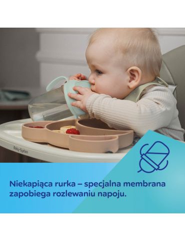 Canpol Babies Kubek niekapek z rurką i odważnikiem 270 ml kremowy