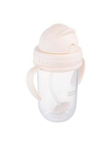 Canpol Babies Kubek niekapek z rurką i odważnikiem 270 ml kremowy