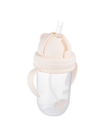 Canpol Babies Kubek niekapek z rurką i odważnikiem 270 ml kremowy