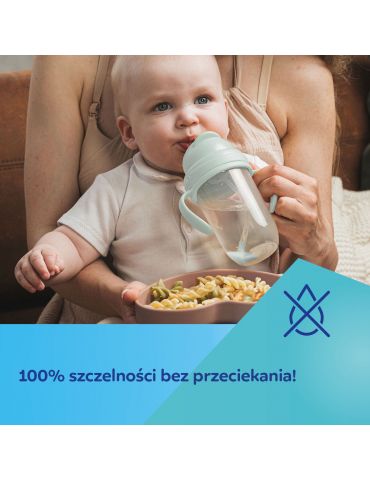 Canpol Babies Kubek niekapek z rurką i odważnikiem 270 ml zielony