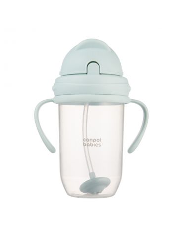 Canpol Babies Kubek niekapek z rurką i odważnikiem 270 ml zielony