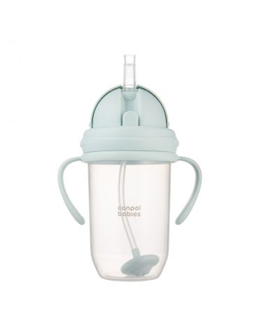 Canpol Babies Kubek niekapek z rurką i odważnikiem 270 ml zielony