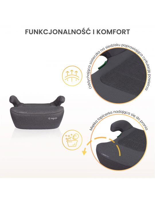 Caretero Jaguar i-size fotelik samochodowy podwyższenie 125-150cm pink