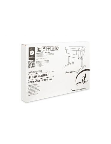 Caretero Łóżeczko dostawne Sleep2gether graphite