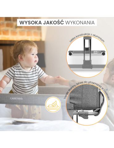 Caretero Łóżeczko dostawne Sleep2gether graphite