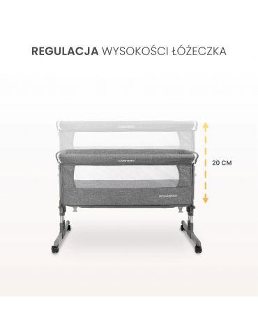 Caretero Łóżeczko dostawne Sleep2gether graphite