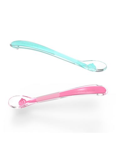 BabyOno Łyżeczka silikonowa Baby Smile Miętowa