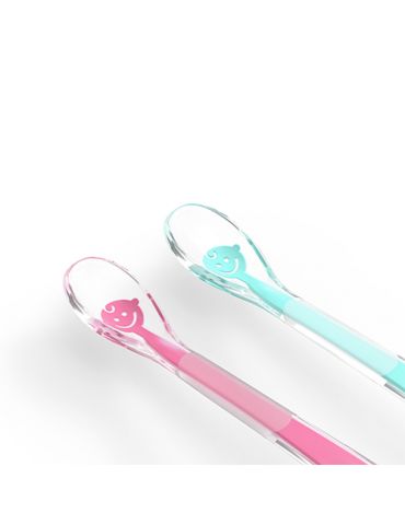 BabyOno Łyżeczka silikonowa Baby Smile Miętowa
