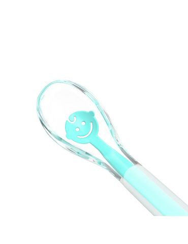 BabyOno Łyżeczka silikonowa Baby Smile Miętowa
