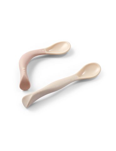 BabyOno Elastyczne Łyżeczki 2szt. beż/róz