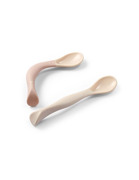 BabyOno Elastyczne Łyżeczki 2szt. beż/róz