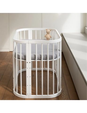 Waldin Prześcieradło bawełniane 93x65 do łóżeczka 5w1 szare