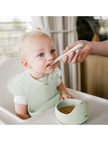 BabyOno Silikonowa miseczka z przyssawką miętowa
