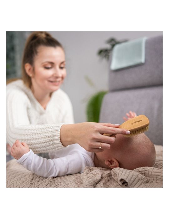 BabyOno Szczotka do włosów z naturalnego włosia średnio miękka