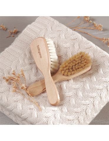 BabyOno Szczotka do włosów z naturalnego włosia średnio miękka