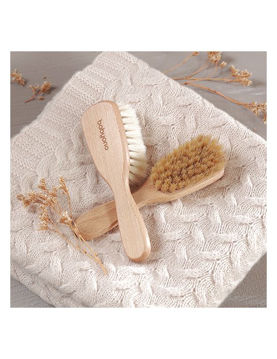 BabyOno Szczotka do włosów z naturalnego włosia średnio miękka