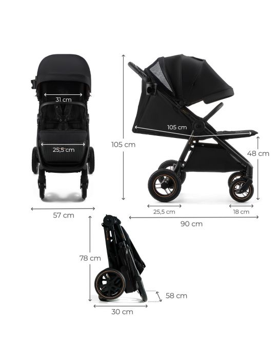 Kinderkraft Mitzy Air Wózek spacerowy Ink black