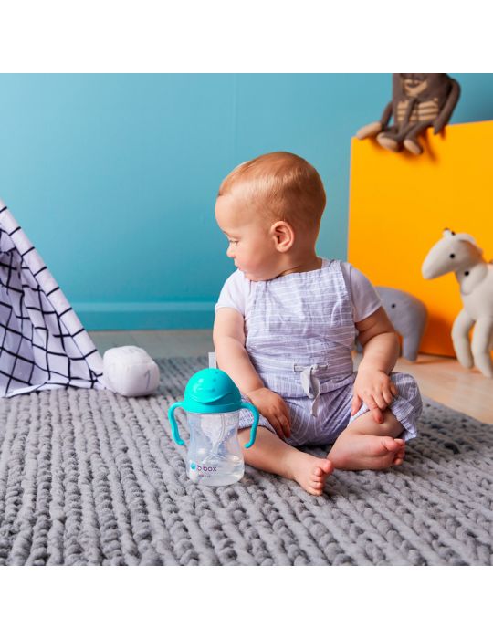 B.Box Bidon ze słomką 240ml Lazurowy