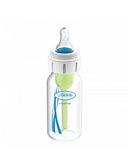 Dr Brown's Butelka Standard z systemem do karmienia niemowląt z rozszczepem wargi lub podniebienia 120ml