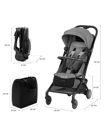 Kinderkraft Pilot 2 Wózek spacerowy kabinowy Platinum grey Kinderkraft Pilot 2 Wózek spacerowy kabinowy Platinum grey