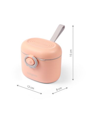 BabyOno Pojemnik przenośny na mleko w proszku brzoskwinia