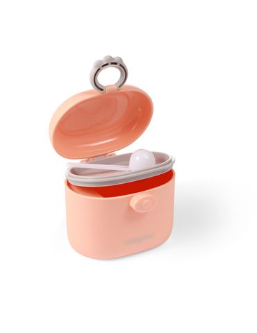 BabyOno Pojemnik przenośny na mleko w proszku brzoskwinia