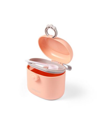 BabyOno Pojemnik przenośny na mleko w proszku brzoskwinia