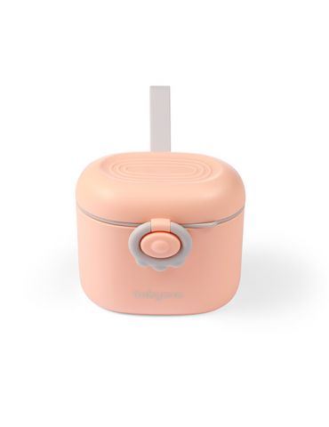 BabyOno Pojemnik przenośny na mleko w proszku brzoskwinia