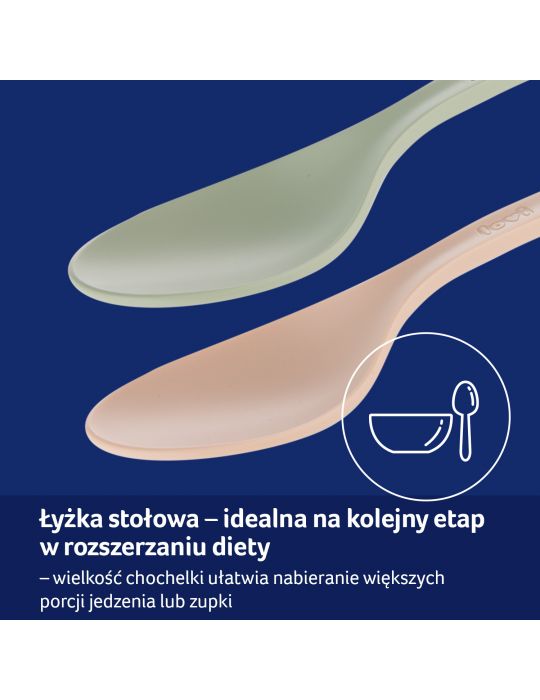 Lovi Pierwsza łyżeczka do karmienia i łyżka stołowa Pistachio