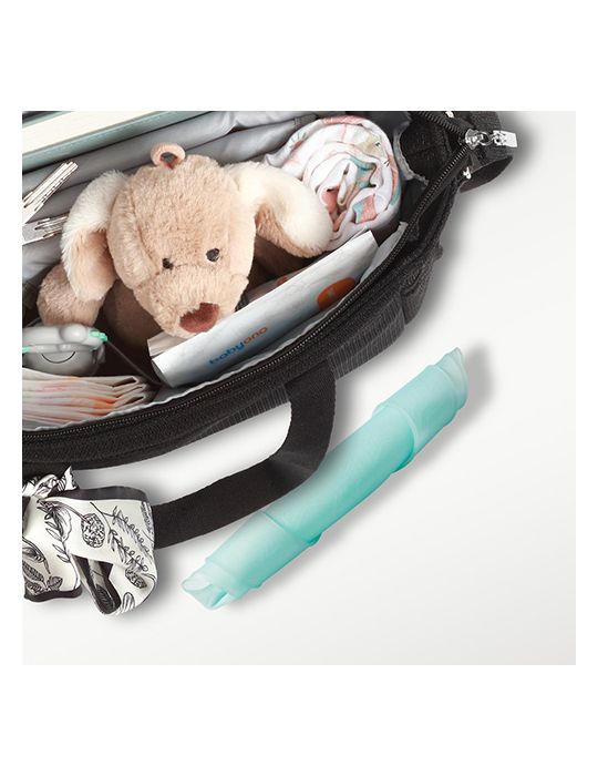 BabyOno Śliniak silikonowy ultracienki turkusowy