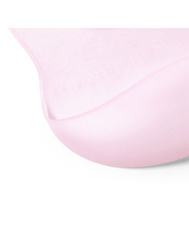 BabyOno Śliniak silikonowy ultracienki różowy