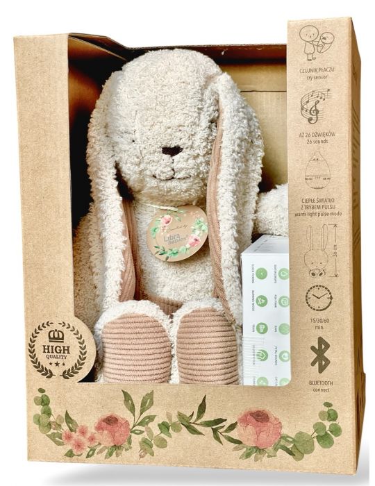 Libra Królik Szumio z lampką dźwiękiem czujnikiem bluetooth beżowy