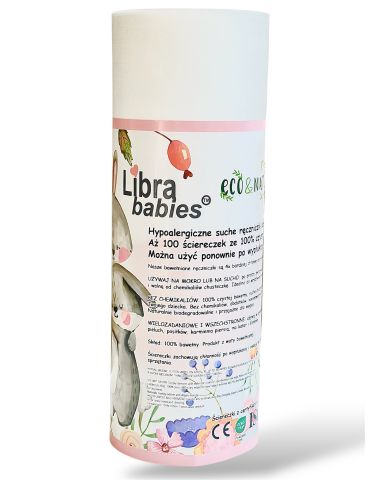 Libra Ręczniki Bawełniane w rolce dla dzieci XL 100 szt.