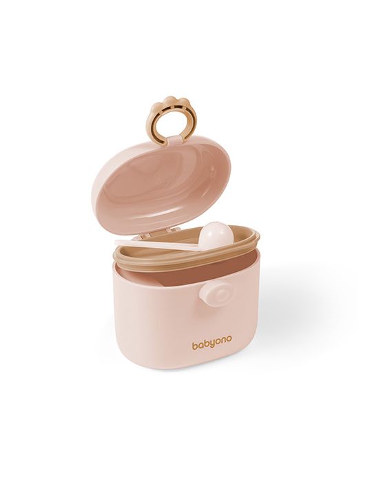 BabyOno Pojemnik przenośny na mleko w proszku beżowy