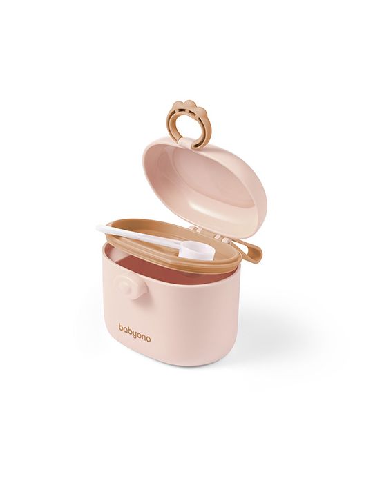 BabyOno Pojemnik przenośny na mleko w proszku beżowy