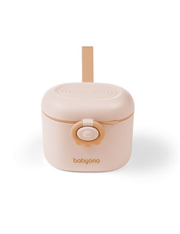 BabyOno Pojemnik przenośny na mleko w proszku beżowy