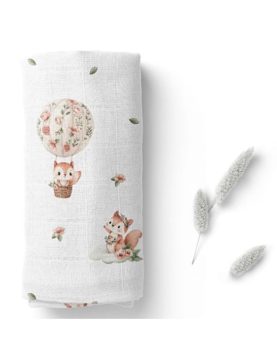 Bocioland pieluszka bambusowa 40/40 Wiewiórki