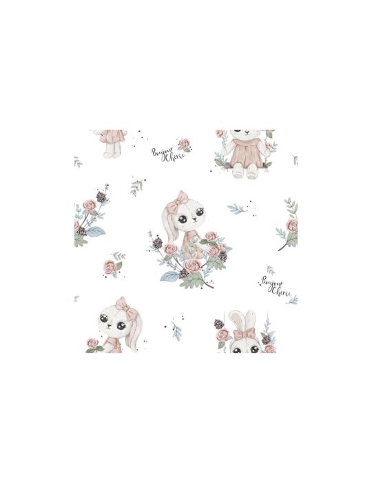 Bonjour Cherie Rożek bambusowy z usztywnieniem 74x74 Romantyczny królik