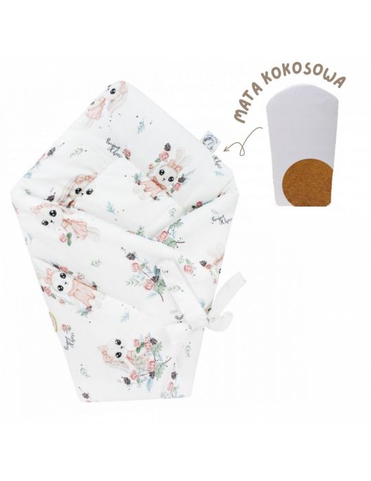 Bonjour Cherie Rożek bambusowy z usztywnieniem 74x74 Romantyczny królik