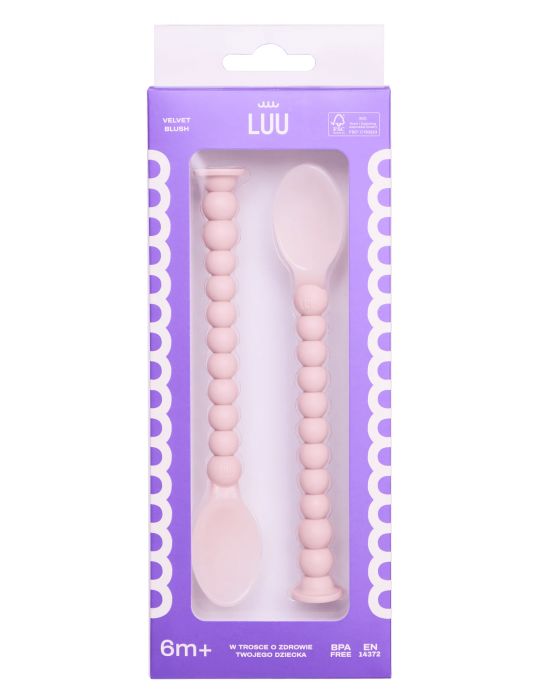 Luu Kids Zestaw łyżek do karmienia Velvet blush