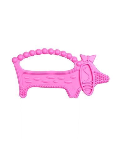 Luu Kids Gryzak dla dzieci Luuie The Dog Pink